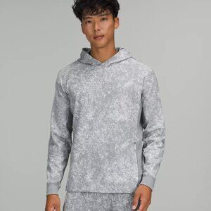 Mens Lululemon Textured Tech Hoodie Gray/White XL
